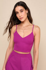 Out Tonight Magenta Two-Piece Jumpsuit