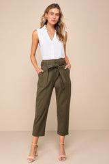 Casual Contentment Ivory Linen Button-Up Collared Tank Top