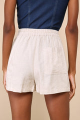 Breeziest Beauty Beige Linen High-Rise Skort