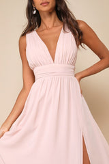 Heavenly Hues Blush Maxi Dress