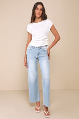 Sweet Forever Ivory Burnout Ruched Short Sleeve Tee