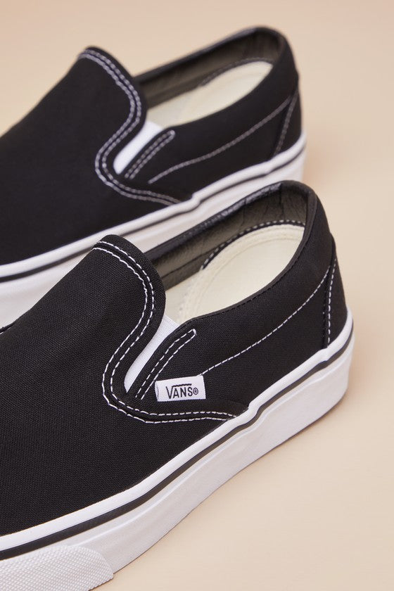 Classic Black Slip-On Sneakers