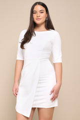 Westwood White Half Sleeve Sheath Dress