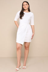 Westwood White Half Sleeve Sheath Dress