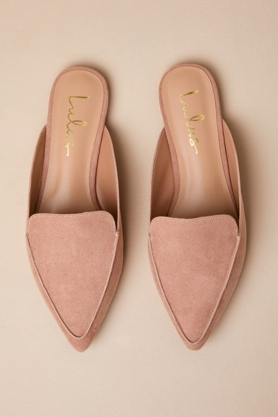 Joelle Camel Suede Loafer Slides