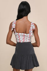 Aesthetic Mentality Black Bubble-Hem Mini Skirt