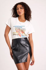 Walking the Walk Black Vegan Leather Mini Skirt