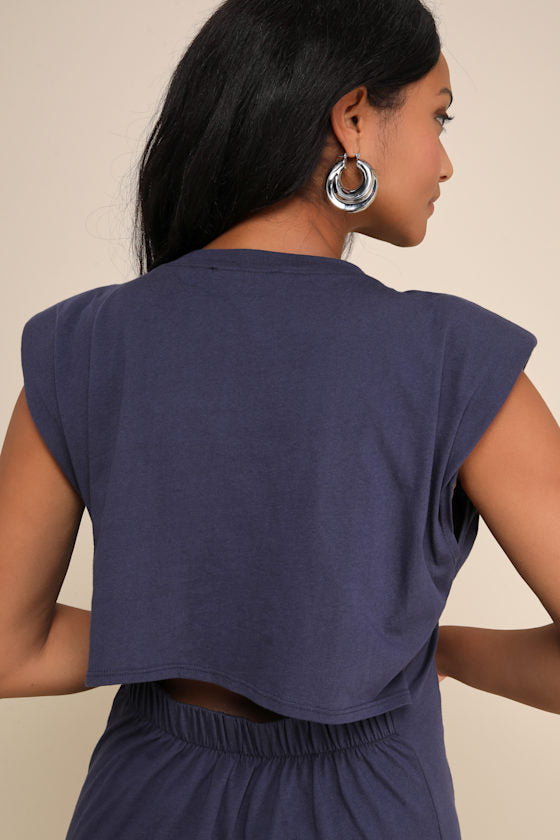 Feelin' Confident Navy Blue Cutout Mini Shirt Dress