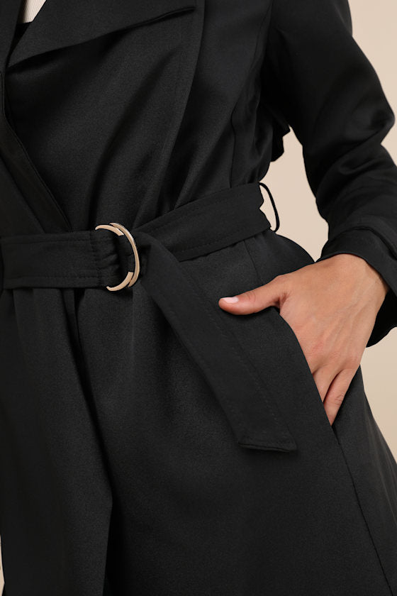 Winnipeg Black Trench Coat
