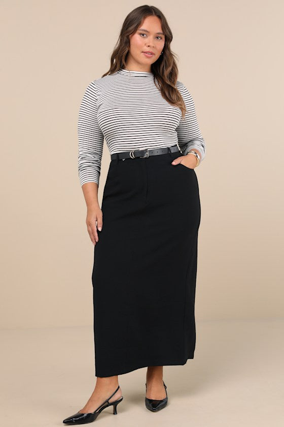 Anything is Posh-ible White Striped Top