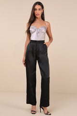 Flawless Behavior Black High-Rise Straight Leg Pants