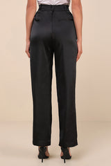Flawless Behavior Black High-Rise Straight Leg Pants