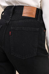 Dad Black High-Rise Ankle Jeans