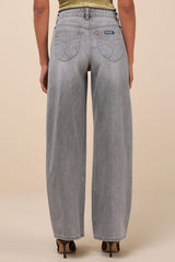 Kate Washed Grey Mid-Rise Baggy Jeans