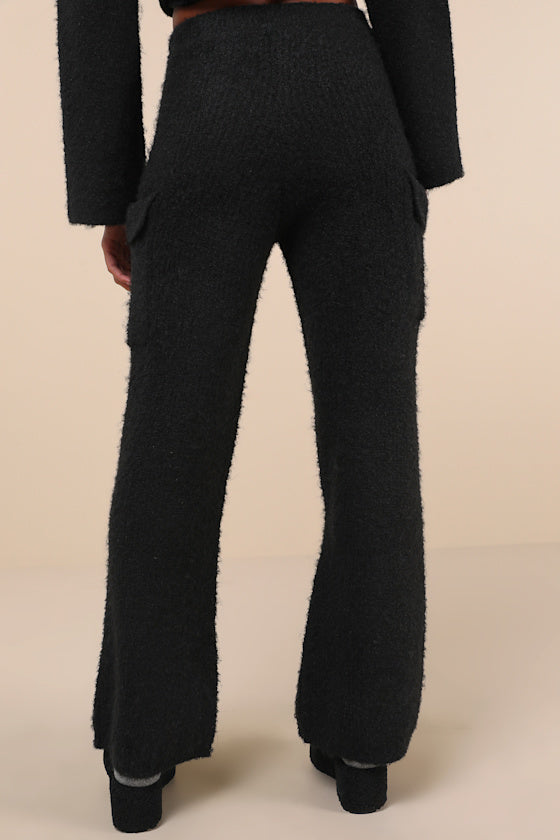 Signature Sunday Black Knit Sweater Pants