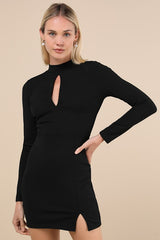 Sultry Favorite Black Backless Mini Dress