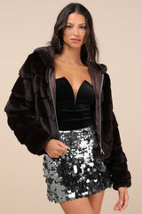 Notorious Radiance Gunmetal Sequin High Rise Mini Skirt