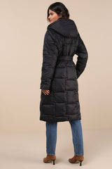 Ophelia Black Quilted Puffer Coat