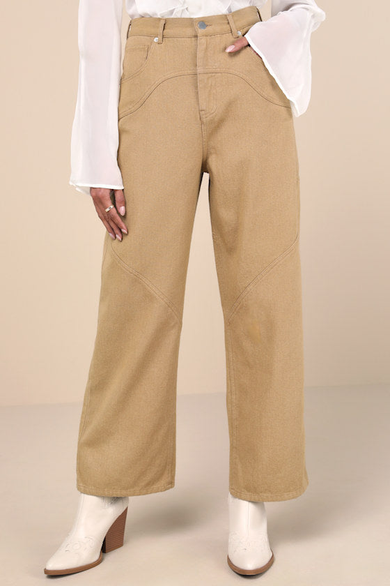 Coveted Element Tan Twill Carpenter Pants