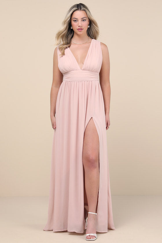 Heavenly Hues Blush Maxi Dress