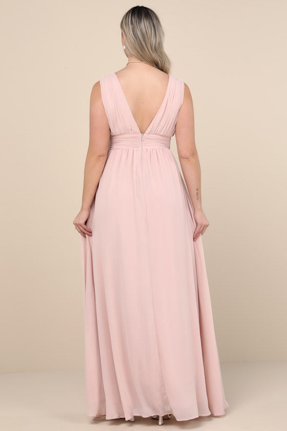 Heavenly Hues Blush Maxi Dress