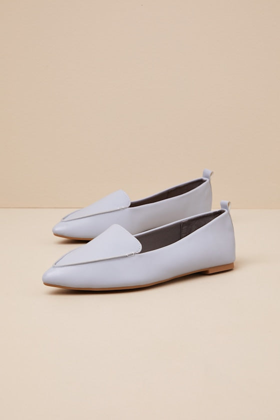 Emmy Dusty Blue Pointed Loafers
