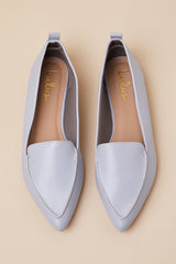 Emmy Dusty Blue Pointed Loafers