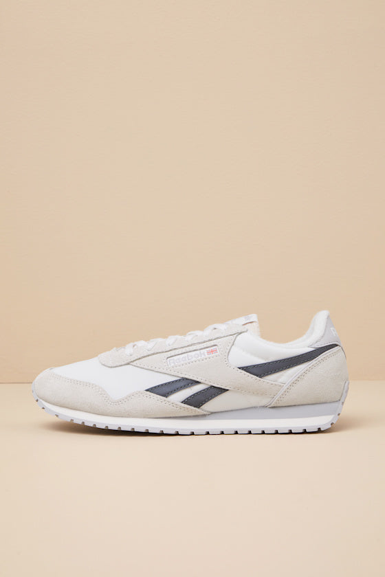 Classic AZ Chalk and Grey Suede Leather Sneakers