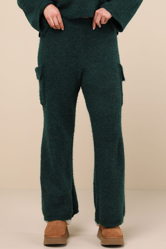 Signature Sunday Dark Green Knit Sweater Pants