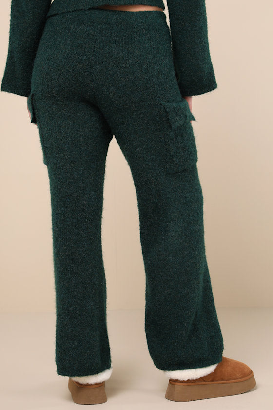 Signature Sunday Dark Green Knit Sweater Pants
