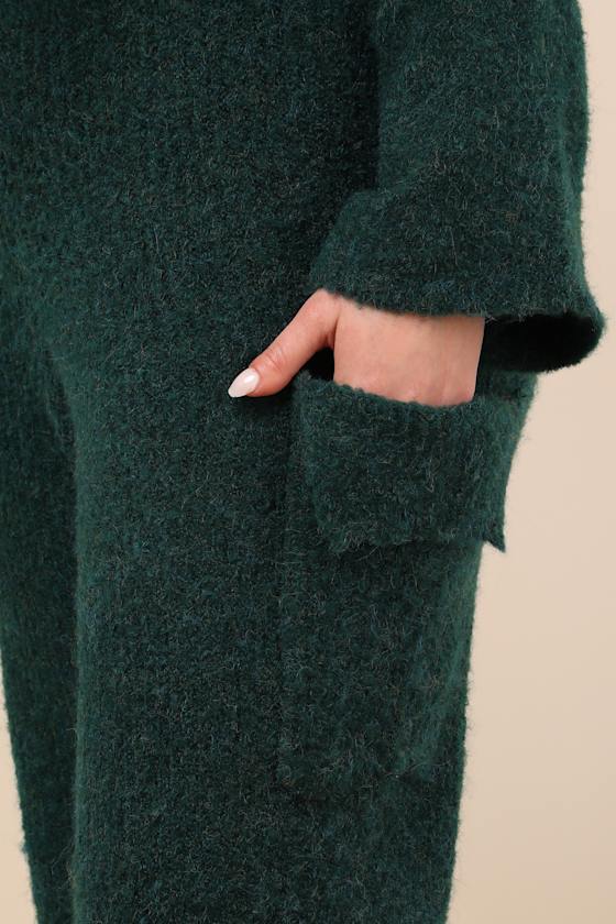 Signature Sunday Dark Green Knit Sweater Pants