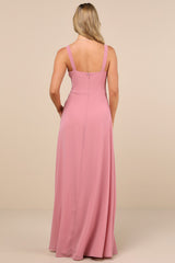 Remarkable Arrival Dusty Rose Sleeveless Maxi Dress