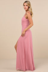 Remarkable Arrival Dusty Rose Sleeveless Maxi Dress