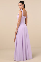 Love Me Forever Lavender Square Neck Maxi Dress