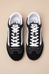 Super Lowpro Black Suede Leather Sneakers