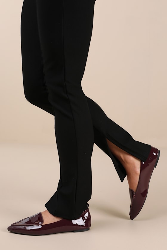 Emmy Bordeaux Patent Pointed Loafers