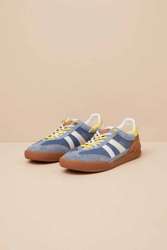 Verdict Blue Multi Suede Leather Lace-Up Sneakers