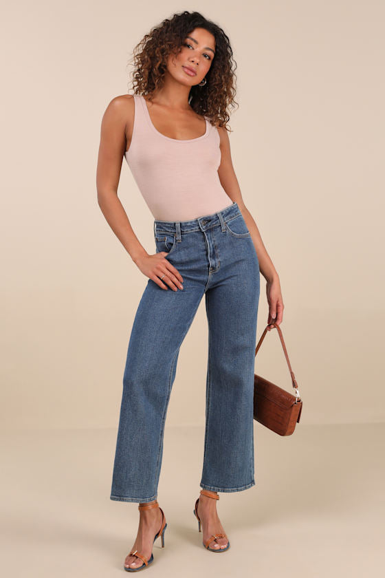 Unlimited Adventure Taupe Sleeveless Scoop Neck Bodysuit