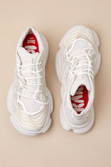 Karst White Multi Mesh Lace-Up Sneakers