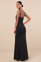 Imre Black Sleeveless Mermaid Maxi Dress