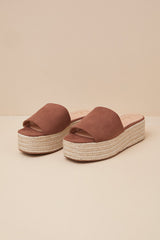 O'Ahu 2 Cocoa Brown Suede Espadrille Platforms
