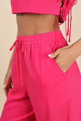 Irida Hot Pink Drawstring Pants
