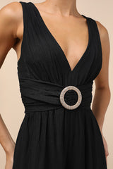 Emlyn Black O-Ring Wide-Leg Jumpsuit