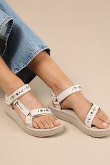 Midform Universal Coconut Studded Leather Sandals