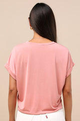Cool Instincts Peach Pink Short Sleeve Top