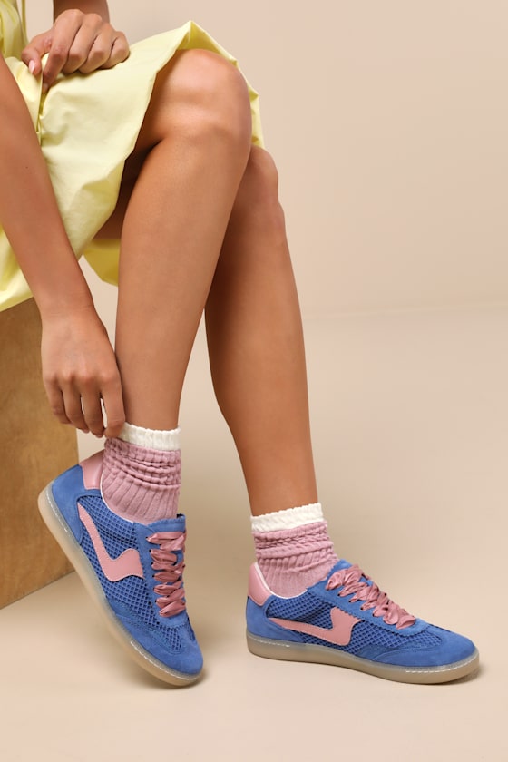 Notice Royal Blue Woven Mesh Sneakers