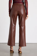 Open Minded Brown Vegan Leather Pants