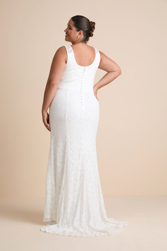 Beloved Eternity White Lace Sleeveless Maxi Dress