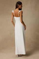 The Way to Love White Ruffled Maxi Dress