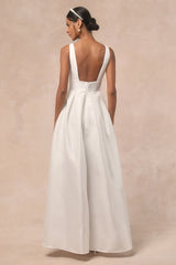 Ready For Romance Ivory Sleeveless Maxi Dress With Pockets